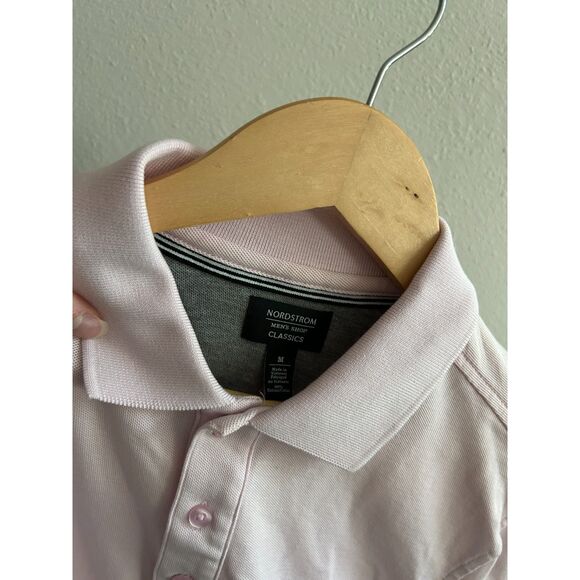 Nordstrom Men's Shop Classics Pink Polo Size M - Picture 3 of 4